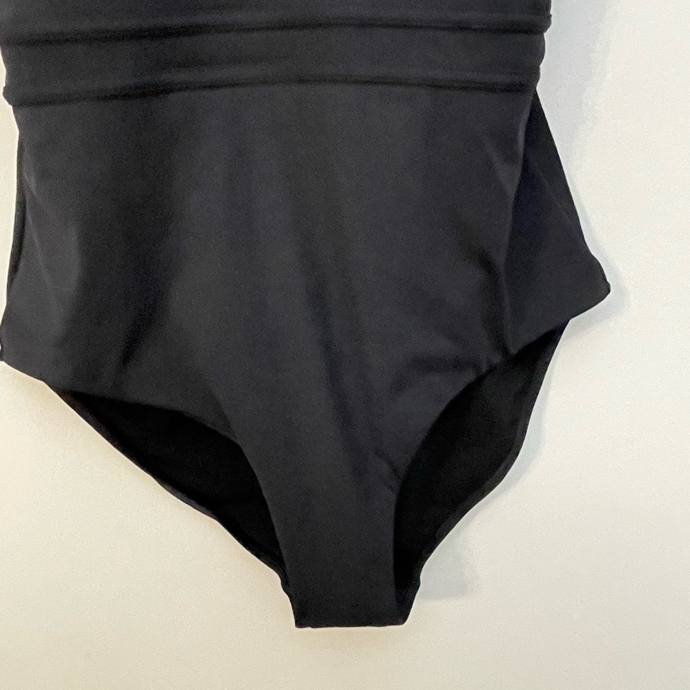 Sea Level Australia Swimsuit Sz 10 Longline Black One Piece Dark Romance NWT - Picture 4 of 11